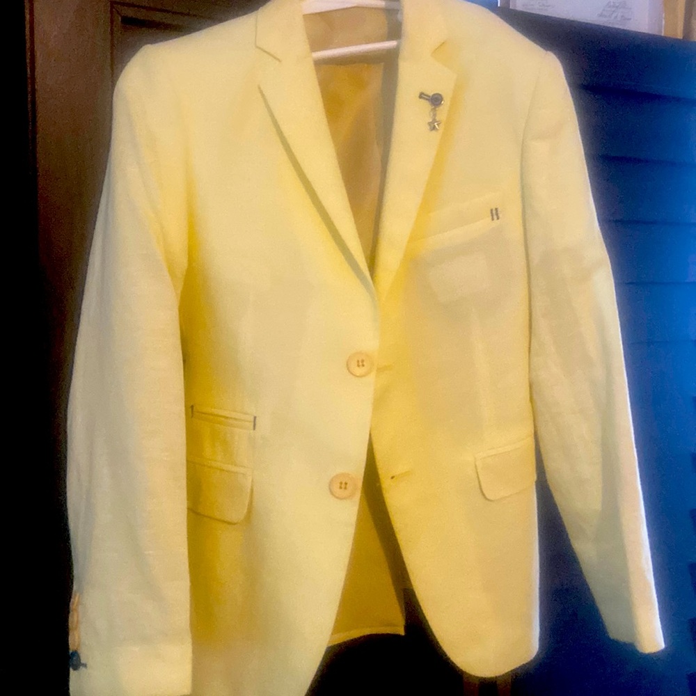 Yellow blazer boys size 10